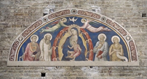 Italy. Florence. Church of San Maniato al Monte. Mural paint Italy. Florence. Church of San Maniato al Monte. Mural paint