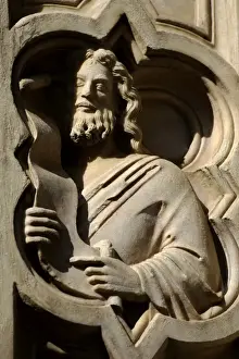 Christianism Prints: Italy. Florence. Loggia del Bigallo. A prophet. 14th century
