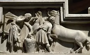 Farrier Prints: Italy. Florence. Orsanmichele Reliefs of devoted to offices