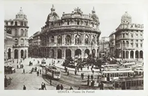 Genoa Prints: Italy, Genoa - Piazza de Ferrari