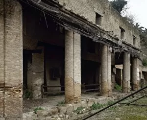 Italy. Herculaneum. House next to the Forum. Ruins