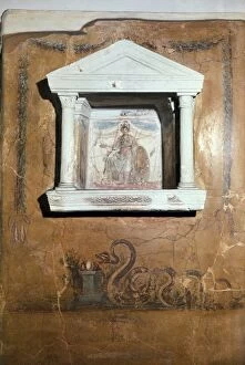 Campanian Collection: ITALY. Herculaneum. Lararium (household shrine)