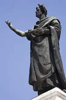 Mantua Prints: ITALY. Mantua. Statue of Virgil. Sculpture on