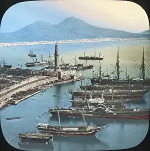 Cnetury Prints: Italy - Naples - harbour from the arsenal