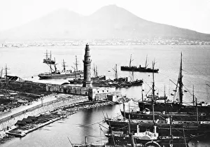 Naples Collection: Italy Naples Harbour pre-1900