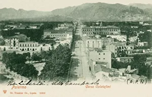 Palermo Prints: Italy Palermo Corso Calatafimi Street Road Dead