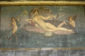 ITALY. Pompeii. Frescoes in the House of Venus in