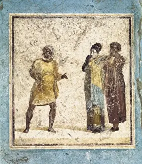 ITALY. Pompeii. House of Casca Longus. Actors wearing