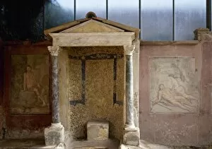Italy. Pompeii. The House of Loreius Tiburtinus. Aedicula wi