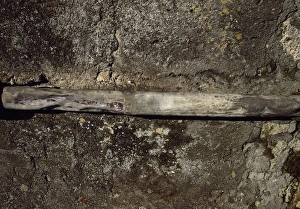Campania Collection: Italy. Pompeii. An original Roman lead pipe