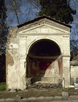 Campania Collection: Italy. Pompeii. Tomb pictorial remains in the Via Sepulchre
