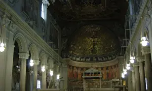 Italy. Rome. The Basilica of Saint Clement. Interior of