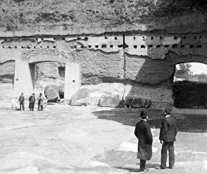 Pre 1900 Prints: Italy Rome Baths of Caracalla pre-1900