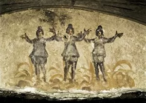 Hebrews Collection: ITALY. Rome. Catacombs of Priscilla. Three Hebrews