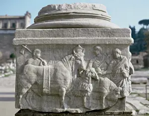 Boar Prints: Italy, Rome. Five-columns monument. 4th century AD