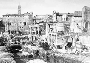 Pre 1900 Prints: Italy Rome The Forum pre-1900