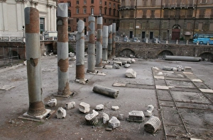 Appollodorus Gallery: Italy. Rome. Forum of Trajan. Ruins of Basilica Ulpia