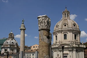 Latium Collection: Italy. Rome. Forum of Trajan. Trajans Column, ruins of Basi