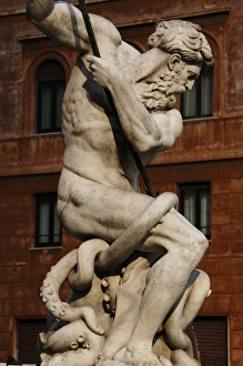 Images Dated 31st January 2009: Italy. Rome. Fountain of Neptune. Detail of Neptunes statue