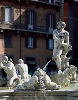 Dove Prints: Italy. Rome. Moor Fountain