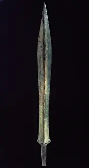 Archeology Prints: Italy. Sardinia. Nuragic civilization. Sword. Bronze. 9th-8t