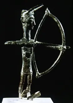 Italy. Sardinia. Nuragic civilization. Figurine. Archer. Bro