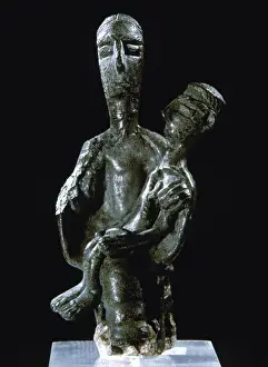 Italy. Sardinia. Nuragic civilization. Figurine of a woman w