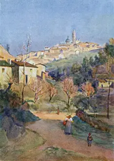 Campanile Prints: Italy / Siena Distant 1910