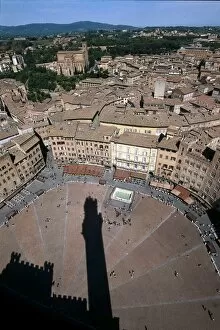 Geographic Collection: ITALY. Siena. Piazza de Il Campo, where Il Palio