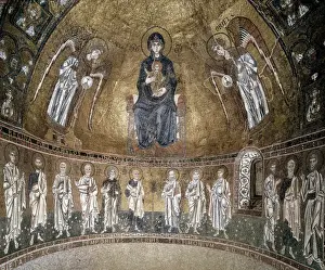 Trieste Prints: ITALY. Trieste. Cathedral of Saint Giusto. Apse