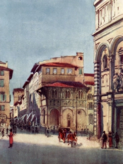 Italy - View along Via Calzaioli, Florence