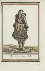 Racism Prints: Itelmen peasant woman and child of Kamchatka