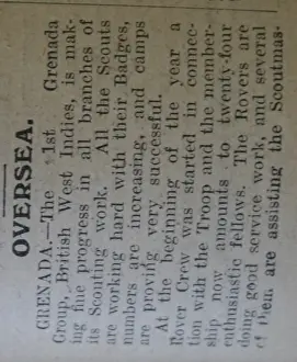 Item from The Scout newspaper
