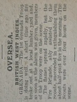 Extinguish Prints: Item from The Scout newspaper