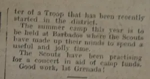 Item from The Scout newspaper