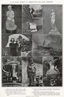 Bronze Prints: Items of interior decoration at the seat of Sir Savile Crossley - Somerleyton Hall near