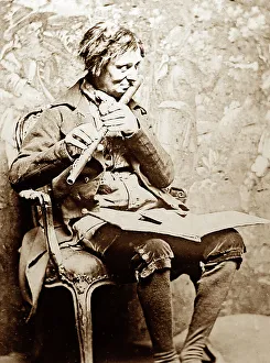 An itinerant Irish flute player, Victorian period
