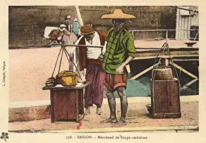 Minh Prints: Itinerant Soup seller - Vietnam