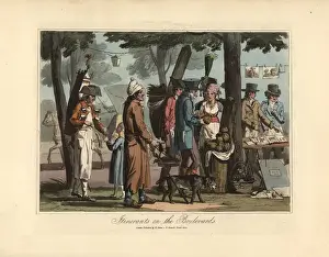 Boulevards Prints: itinerant trades people on the boulevards of Paris