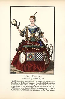 Scythe Collection: Itinerant turner wearing a dress covered in