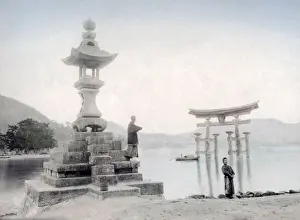 Itsukushima Shrine, Floating Torii, Japan, c. 1890
