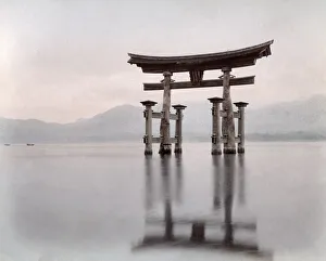 Itsukushima Shrine, torii, Miyajima, Japan, c. 1880 s