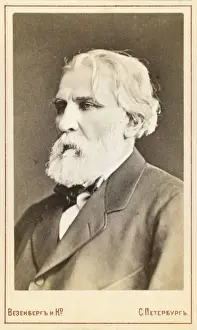 Ivan Sergeevich Turgenev, head-and-shoulders portrait, facin