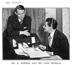 Cartoonist Gallery: Ivor Novello (right)