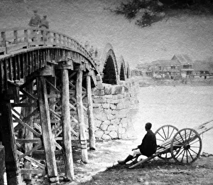 Iwakuni Prints: Iwakuni Bridge over Nishi Kigawa River, Japan