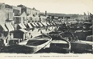 Izmir, Turkey - Orange Boats moored at Quay