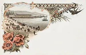 Swallows Prints: Izmir, Turkey - The Quay with Horse Tram
