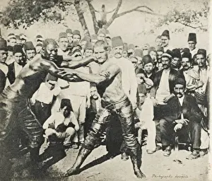 Wrestlers Prints: Izmir, Turkey - Wrestling match