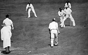 Batsman Prints: J. B. Hobbs scores the run to make his 126th Century, 1926