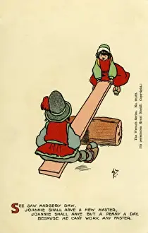 Plank Prints: J Hassall. See saw Margery Daw